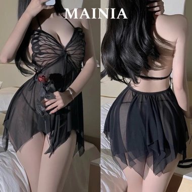 Váy Ngủ Ren Butterfly Hở Lưng Bigsize 40-100kg - Queen of Night Giá 95k Giảm Giá 5