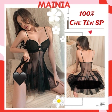 Váy Ngủ Ren Đính Hoa Nhí Full Size 40-95Kg Siêu Xinh - MAINIA STORE 119.500₫