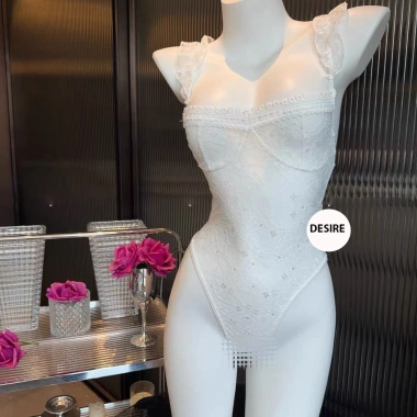 Váy ngủ ren liền thân cánh tiên, chéo lưng, quần xẻ đáy – Bodysuit DESIRE VN-8.662-1 119k 5