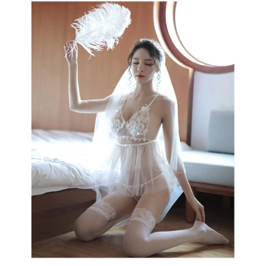 Váy ngủ sexy cosplay cô dâu gợi cảm - Đồ ngủ gợi cảm G56 chỉ 205.000 VND