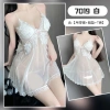 Váy ngủ sexy đầm ngủ gợi cảm voan mỏng thêu ngực nổi, đính nơ cao cấp tặng chip - Giá chỉ 118.000đ 9