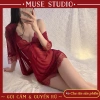 Váy ngủ sexy kèm áo choàng, đầm ngủ hai dây ren voan mỏng xuyên thấu mềm mại - MUSE STUDIO MS003 chỉ 99.681₫