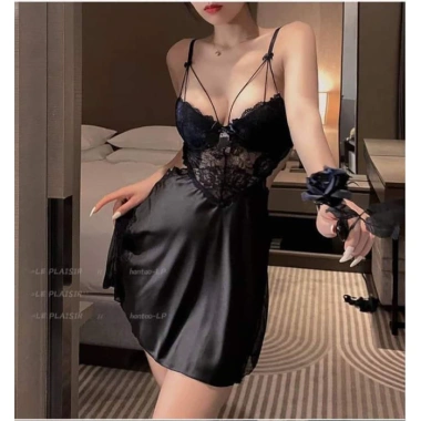 Váy ngủ sexy lụa có gọng & đệm ngực - Đầm mặc nhà gợi cảm, giảm giá 185.000₫