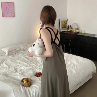Váy ngủ sling lót ngực Pure Desire 2.025 - Homewear mùa hè thoải mái bên ngoài