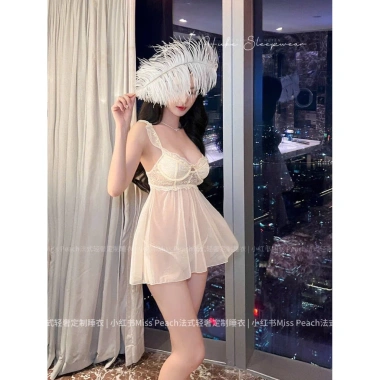 Váy Ngủ Voan Lụa Dây Cánh Tiên Gọng Mút Ngực Sexy Tiểu Thư - Hube Sleepwear 315k 3 Váy Ngủ Voan Lụa Dây Cánh Tiên Gọng Mút Ngực Sexy Tiểu Thư - Hube Sleepwear 315k 3