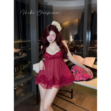 Váy ngủ voan lụa hoa nhí, áo choàng ngực viền xoè QC Loại 1 - Hube Sleepwear 395k 2 Váy ngủ voan lụa hoa nhí, áo choàng ngực viền xoè QC Loại 1 - Hube Sleepwear 395k 2
