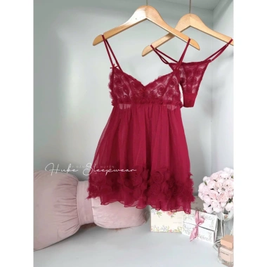 Váy ngủ voan lụa hoa nhí, áo choàng ngực viền xoè QC Loại 1 - Hube Sleepwear 395k 10 Váy ngủ voan lụa hoa nhí, áo choàng ngực viền xoè QC Loại 1 - Hube Sleepwear 395k 10
