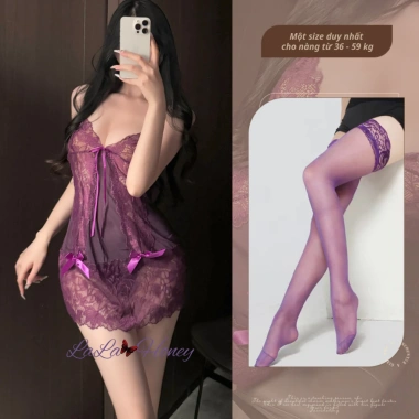 Váy ngủ xuyên thấu 2 dây sexy màu tím mộng mơ - LALA HONEY, gợi cảm, sang chảnh, giảm giá 105.500đ 8 Váy ngủ xuyên thấu 2 dây sexy màu tím mộng mơ - LALA HONEY, gợi cảm, sang chảnh, giảm giá 105.500đ 8
