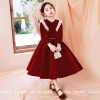 Váy nhung công chúa bé gái Tết Noel sang chảnh, size 15-50kg, giảm giá 210.000₫ 8