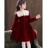 Váy nhung đỏ đón Noel & Tết bé gái - Giá ưu đãi 125.000đ, giảm 35%