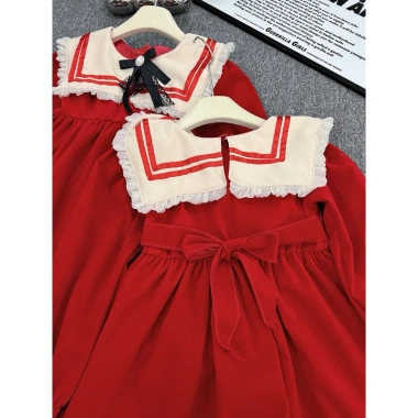 Váy nhung đỏ đón Noel & Tết bé gái - Giá ưu đãi 125.000đ, giảm 35%