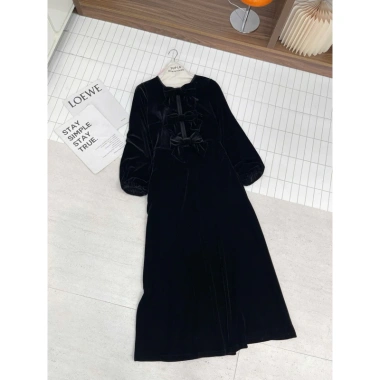 Váy nhung the nơ dáng mới xinh, giảm giá tới 380k - phong cách trẻ trung 10