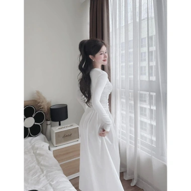 Váy nữ body dài đuôi xòe bồng, đầm thu đông sang chảnh Jully Clothes 229k 10