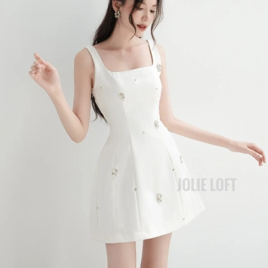 Váy nữ dự tiệc đính đá Almira Dress JOLIE LOFT: Đầm ngắn sang trọng, giảm giá 760.492 VND