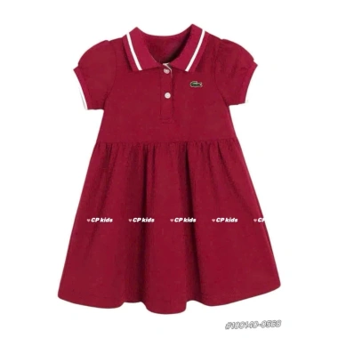 Váy polo hè Tini Kids cho bé gái màu đỏ, mềm mịn 8‑24kg, giảm còn 99.000đ