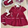 Váy polo hè Tini Kids cho bé gái màu đỏ, mềm mịn 8‑24kg, giảm còn 99.000đ 8