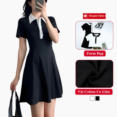 Váy Polo Tay Ngắn Madela Dáng Chữ A 100% Cotton Dày Dặn Cao Cấp - Giá 163k