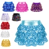 Váy Quần Short Kim Sa Lấp Lánh Bé Gái - Culottes Co Giãn Dây Thắt Lưng, Khiêu Vũ Sân Khấu