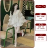 Váy ren hoa nổi đính nơ đen dáng ngắn xoè bồng - Giá chỉ 310.000₫ Minnie Shop