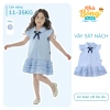 Váy sơ mi bé gái sát nách cotton an toàn, kèm nơ rời xinh, phong cách học sinh - Giá chỉ 199.000 VND