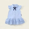 Váy sơ mi bé gái sát nách cotton an toàn, kèm nơ rời xinh, phong cách học sinh - Giá chỉ 199.000 VND 5