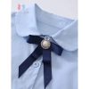 Váy sơ mi bé gái sát nách cotton an toàn, kèm nơ rời xinh, phong cách học sinh - Giá chỉ 199.000 VND 7