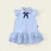 Váy sơ mi bé gái sát nách cotton an toàn, kèm nơ rời xinh, phong cách học sinh - Giá chỉ 199.000 VND 10