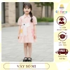 Váy sơ mi bé gái tay phồng họa tiết con thỏ đáng yêu - giảm còn 189.000 VND