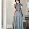 Váy Sơ Mi BIGSIZE JUCY Dập Ly Dáng Dài Cao Cấp Đầm Công Sở – Tặng Dây Lưng – Size Lớn, Thời Trang Nữ, Chỉ 350.000 VND 2