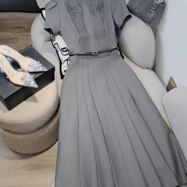 Váy Sơ Mi BIGSIZE JUCY Dập Ly Dáng Dài Cao Cấp Đầm Công Sở – Tặng Dây Lưng – Size Lớn, Thời Trang Nữ, Chỉ 350.000 VND