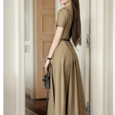 Váy Sơ Mi BIGSIZE JUCY Dập Ly Dáng Dài Cao Cấp Đầm Công Sở – Tặng Dây Lưng – Size Lớn, Thời Trang Nữ, Chỉ 350.000 VND