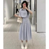 Váy sơ mi dài nữ VSM01 xanh dài - Thắt eo, phù hợp công sở & đi biển, 286.000 VND 6