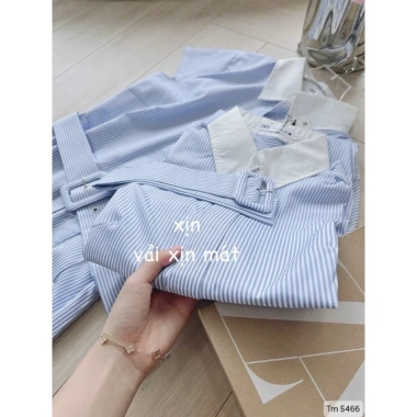 Váy Sơ Mi Nữ Dáng Dài Kẻ Sọc Công Sở - Kèm Đai Lưng, Đi làm và chơi, Giá 277k 4 Váy Sơ Mi Nữ Dáng Dài Kẻ Sọc Công Sở - Kèm Đai Lưng, Đi làm và chơi, Giá 277k 4