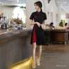 Váy sườn xám tay ngắn cổ đứng, thiết kế hiện đại, giảm giá 20% chỉ 613.422 VND 5