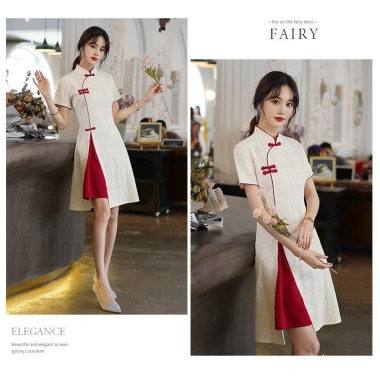 Váy sườn xám tay ngắn cổ đứng, thiết kế hiện đại, giảm giá 20% chỉ 613.422 VND 7 Váy sườn xám tay ngắn cổ đứng, thiết kế hiện đại, giảm giá 20% chỉ 613.422 VND 7
