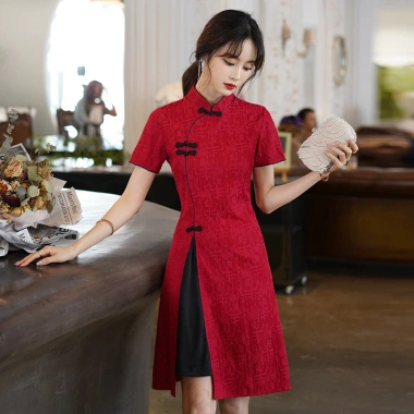 Váy sườn xám tay ngắn cổ đứng, thiết kế hiện đại, giảm giá 20% chỉ 613.422 VND 11 Váy sườn xám tay ngắn cổ đứng, thiết kế hiện đại, giảm giá 20% chỉ 613.422 VND 11