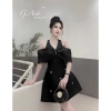 Váy tafta trễ vai, chân váy xòe A ngắn - Đầm dự tiệc siêu xinh, giảm 239k 4