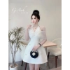 Váy tafta trễ vai, chân váy xòe A ngắn - Đầm dự tiệc siêu xinh, giảm 239k 5