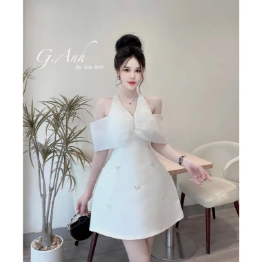 Váy tafta trễ vai, chân váy xòe A ngắn - Đầm dự tiệc siêu xinh, giảm 239k 10