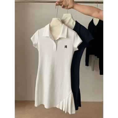 Váy Tennis Thể Thao Nữ Mùa Hè Hàn Quốc - Polo Nhỏ, Xếp Ly Thêu, Giảm Tuổi - 228k