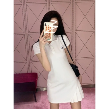 Váy Tennis Thể Thao Nữ Mùa Hè Hàn Quốc - Polo Nhỏ, Xếp Ly Thêu, Giảm Tuổi - 228k