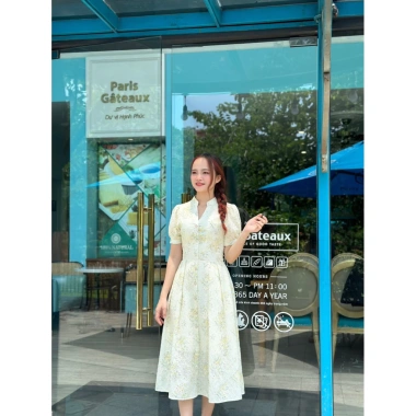 Váy Thiết Kế Hoa In Hoạ Tiết, Thêu 3D sang trọng – Chỉ 264.000₫