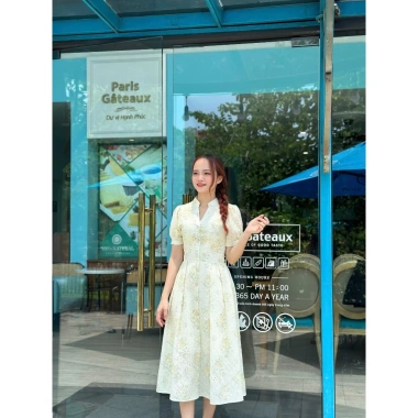 Váy Thiết Kế Hoa In Hoạ Tiết, Thêu 3D sang trọng – Chỉ 264.000₫