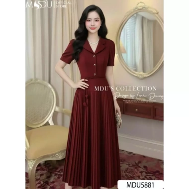 Váy thiết kế MDU5.881 đỏ rượu vang quyến rũ, thanh lịch, giảm giá 550.000₫ 5
