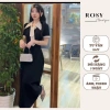 Váy thiết kế Rosy V52 cổ đức phối cà vạt dài, đi làm và tiệc, giảm giá 267k