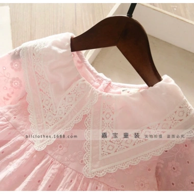 Váy Thô Babydoll 18-32kg Cổ Sen & Ren – Thời Trang Bé Gái Giá 289.000đ