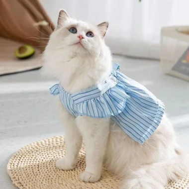 Váy thú cưng sọc ngang công chúa, thoáng khí không nóng, có móc dây dắt, phù hợp 4 mùa cho Poodle, Corgi, Chihuahua, Bichon, Pom, Teddy - 275.409₫