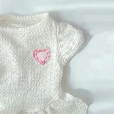 Váy thú cưng thoáng khí mát mẻ họa tiết trái tim 2 chân Pomeranian, Shih Tzu, chống rụng lông, dễ thương mùa hè 6