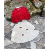 Váy thu đông bé gái baby doll dài tay áo khoác đỏ tiểu thư 10-30kg Tini Kids - Giá 175k 9