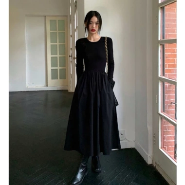 Váy Thun Công Sở Sang Chảnh Cổ Cao Hack Dáng Dài Tay Ellie Dress 149k 4 Váy Thun Công Sở Sang Chảnh Cổ Cao Hack Dáng Dài Tay Ellie Dress 149k 4